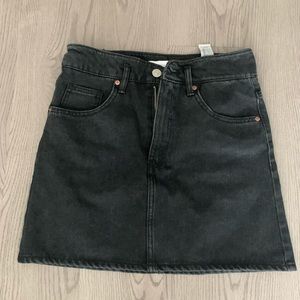 Zara washed denim skirt